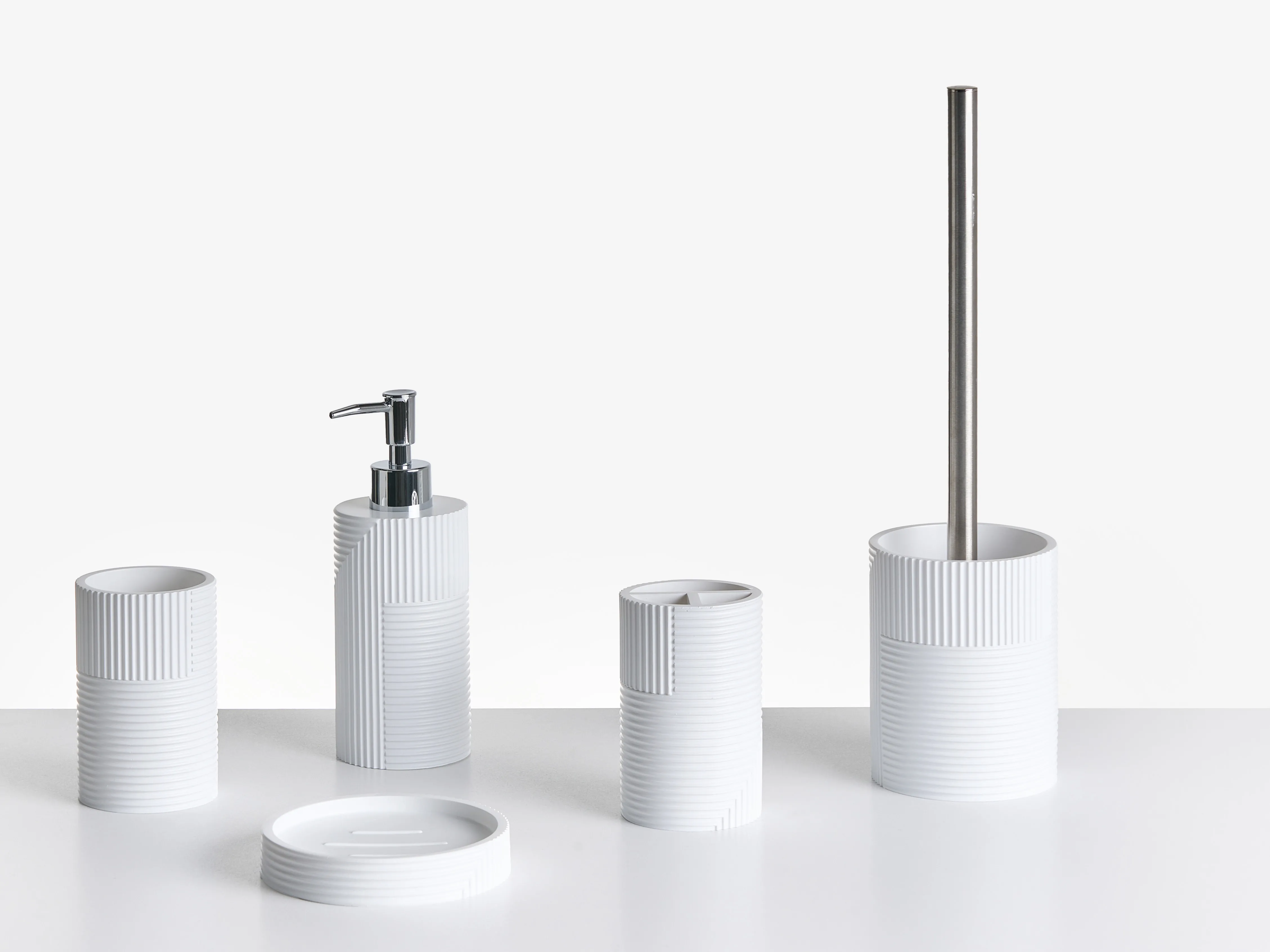 5-Piece Bathroom Accessories Set SEPAHUA White