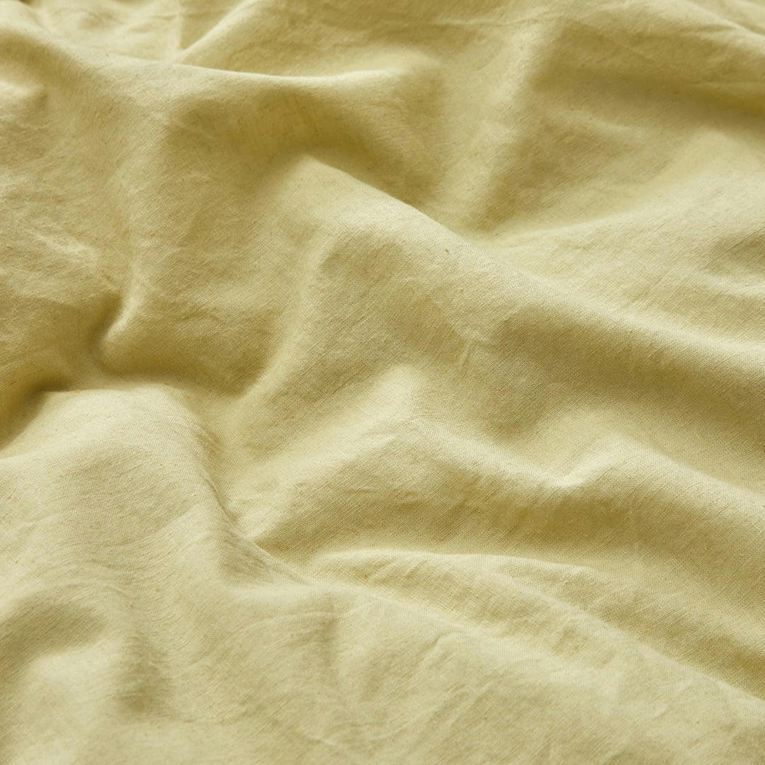BIO LISO FN - Housse de couette li/coton organic jaune 240x220 cm
