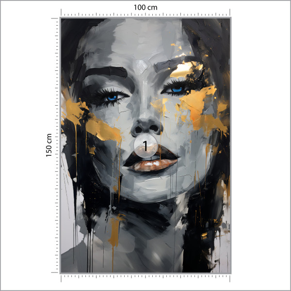 Fototapeta Portret Kobiety O Błękitnych Oczach 100x150cm