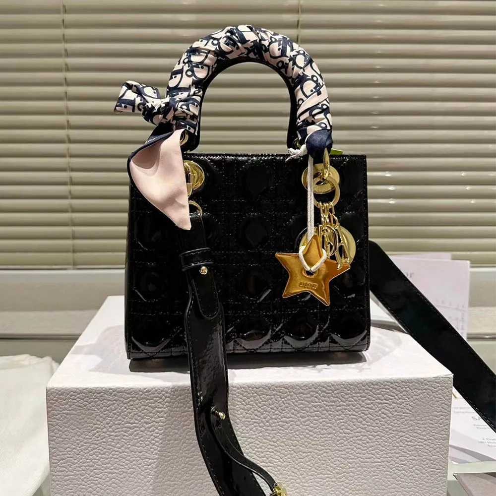 Dior Small Lady Bag - Lacquered Calfskin