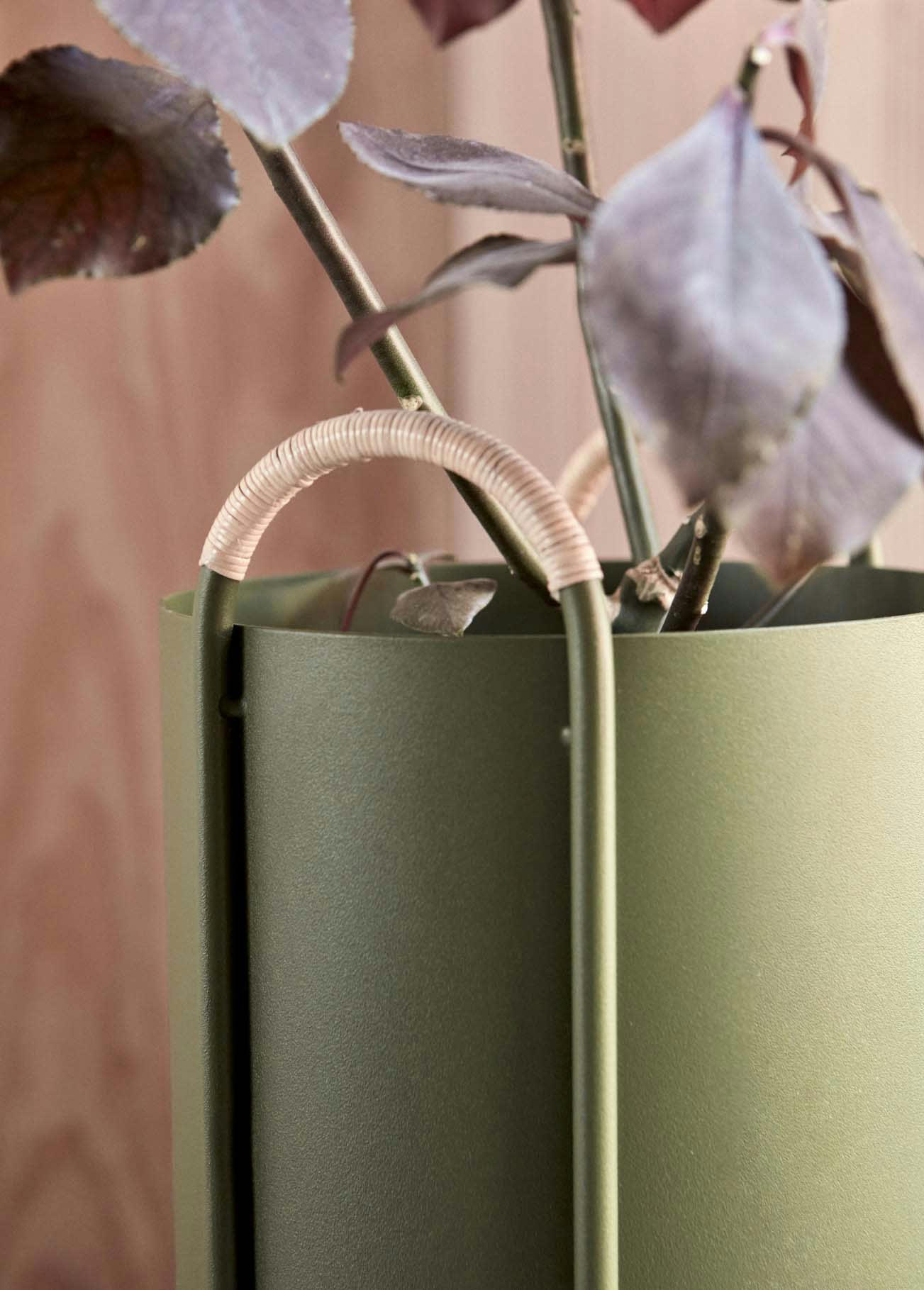 MAKI - Jardinière vert en fer H50x42x40cm