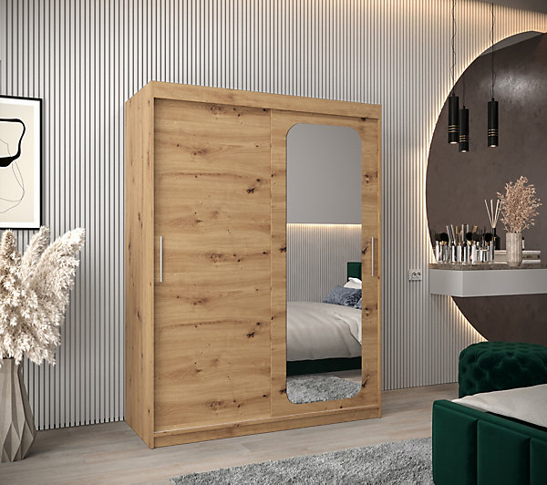 Armoire Promo T2 a portes coulissantes H. 200 x L. 150 x P. 62 2 portes