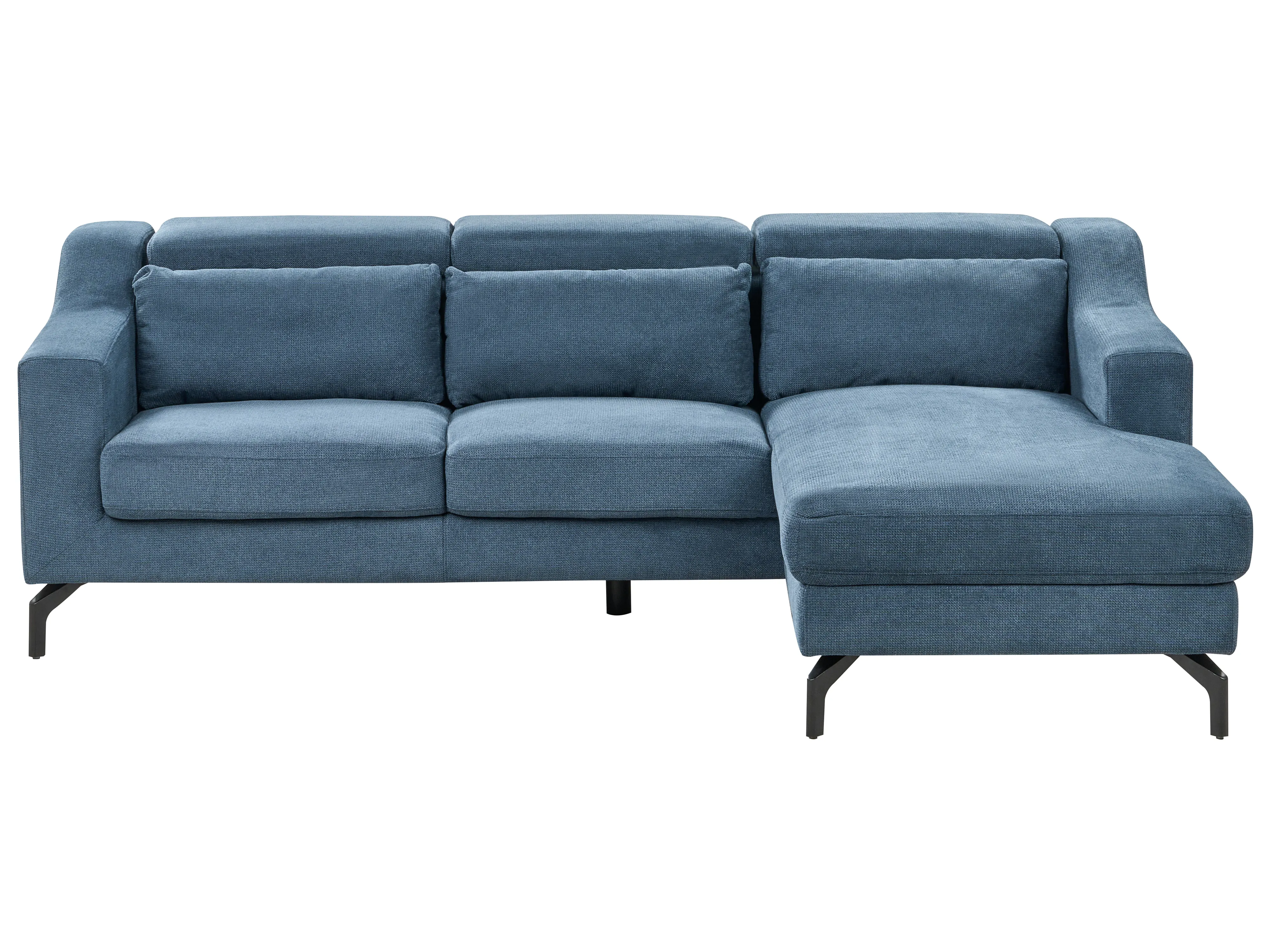 Corner Sofa 4 Seater GLOSLI Fabric Navy Blue Left Hand