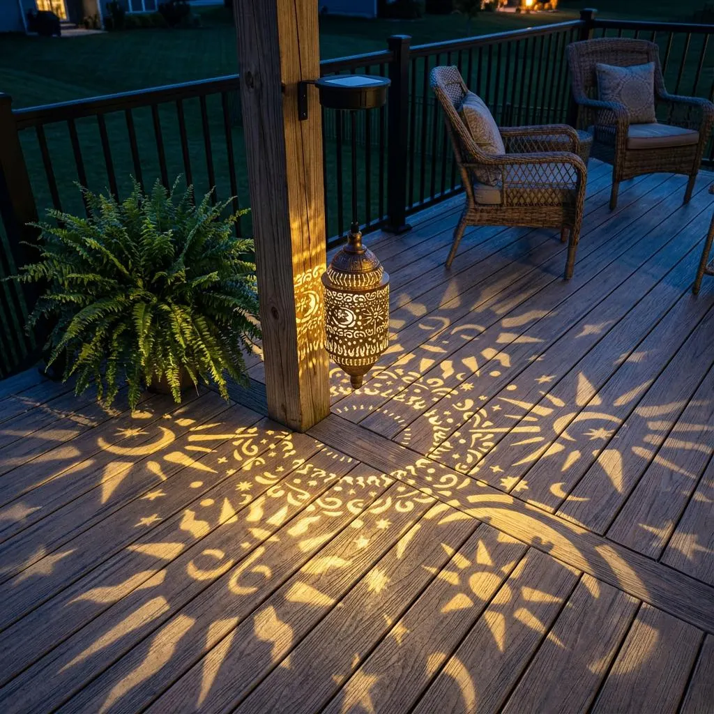 Hanging Solar Lanterns, Outdoor Garden Decorations, Waterproof Moon, Sun, And Star Shapes