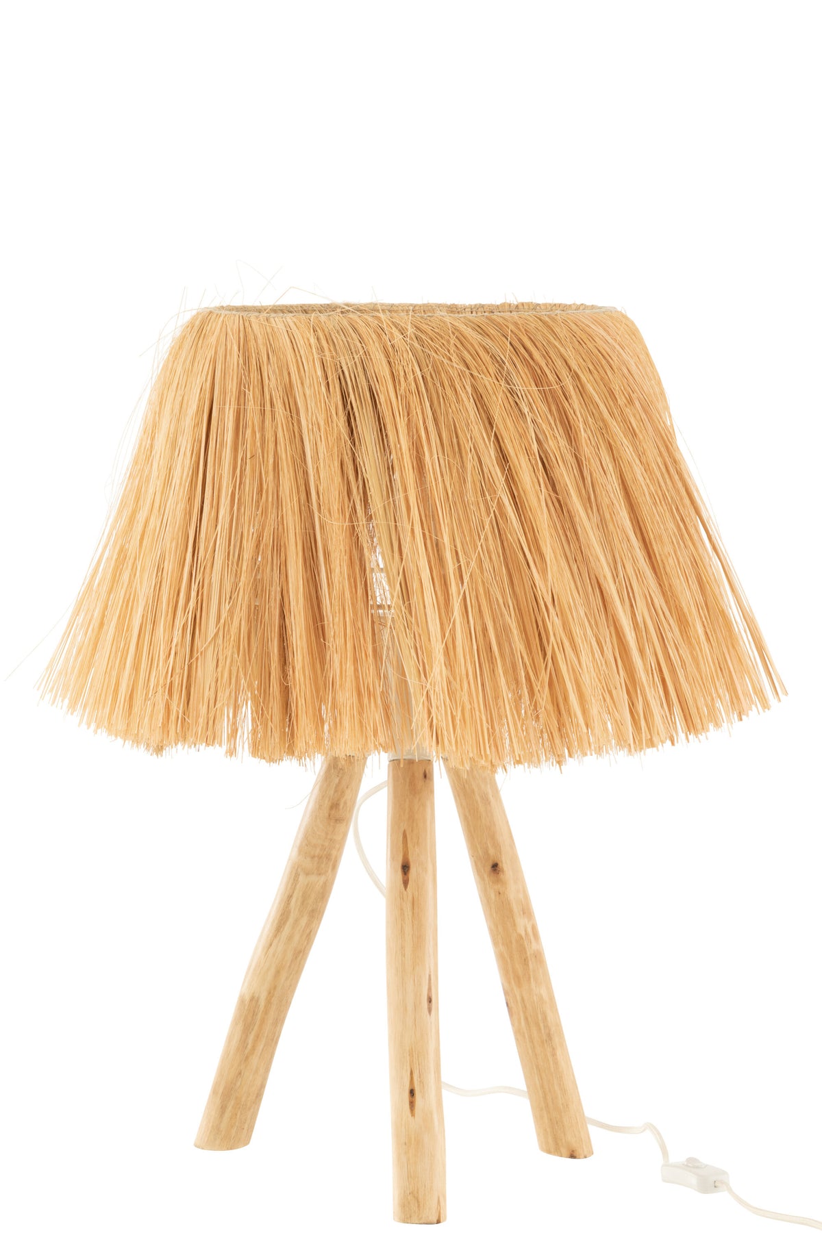 J-Line lamp Bahamas - hout/gras - naturel