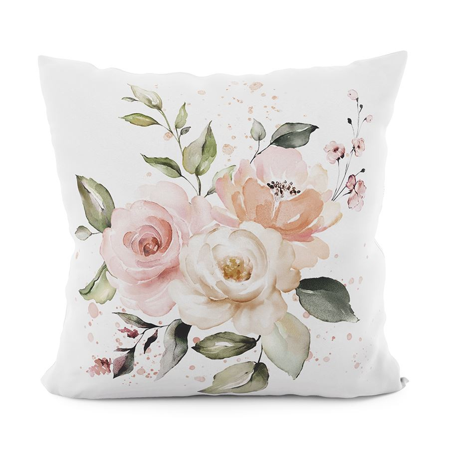 Poszewka dekoracyjna 40x40 cm Lanosa Velvet kwiaty