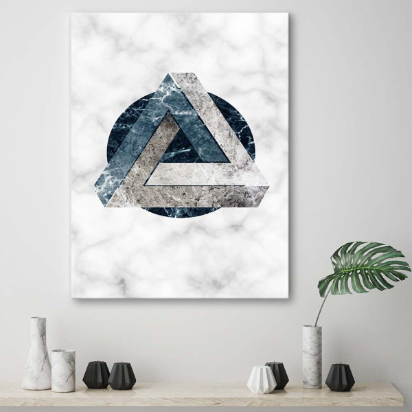 Feeby Obraz, Abstrakcja geometryczna - marmur 40x60