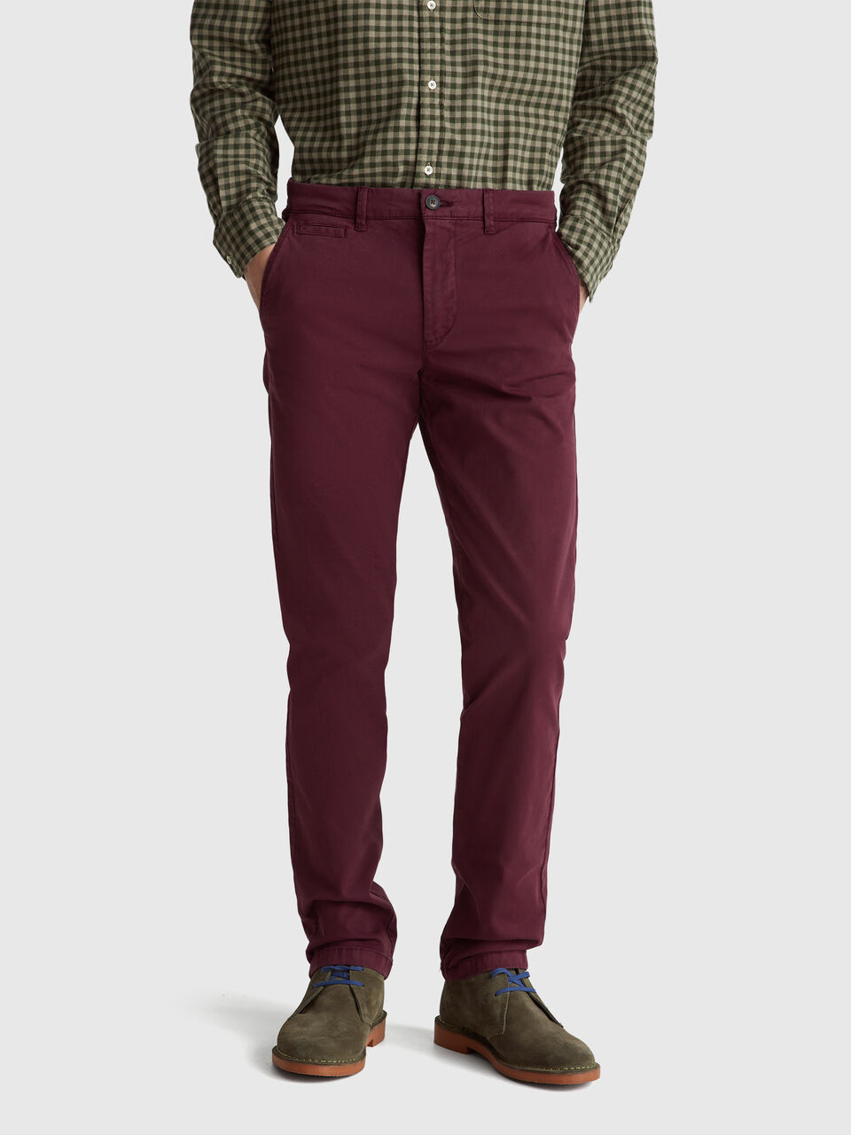 Plum slim fit chinos