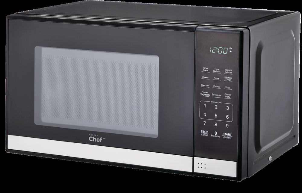 MASTER Chef Countertop Microwave, 0.7-cu.ft., Black & Stainless Steel