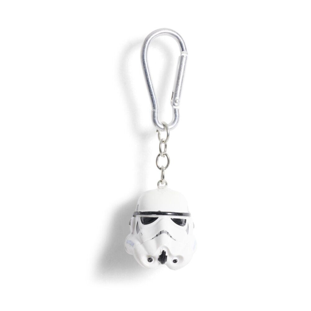 Porte-clé casque de soldat Star Wars silicone blanc