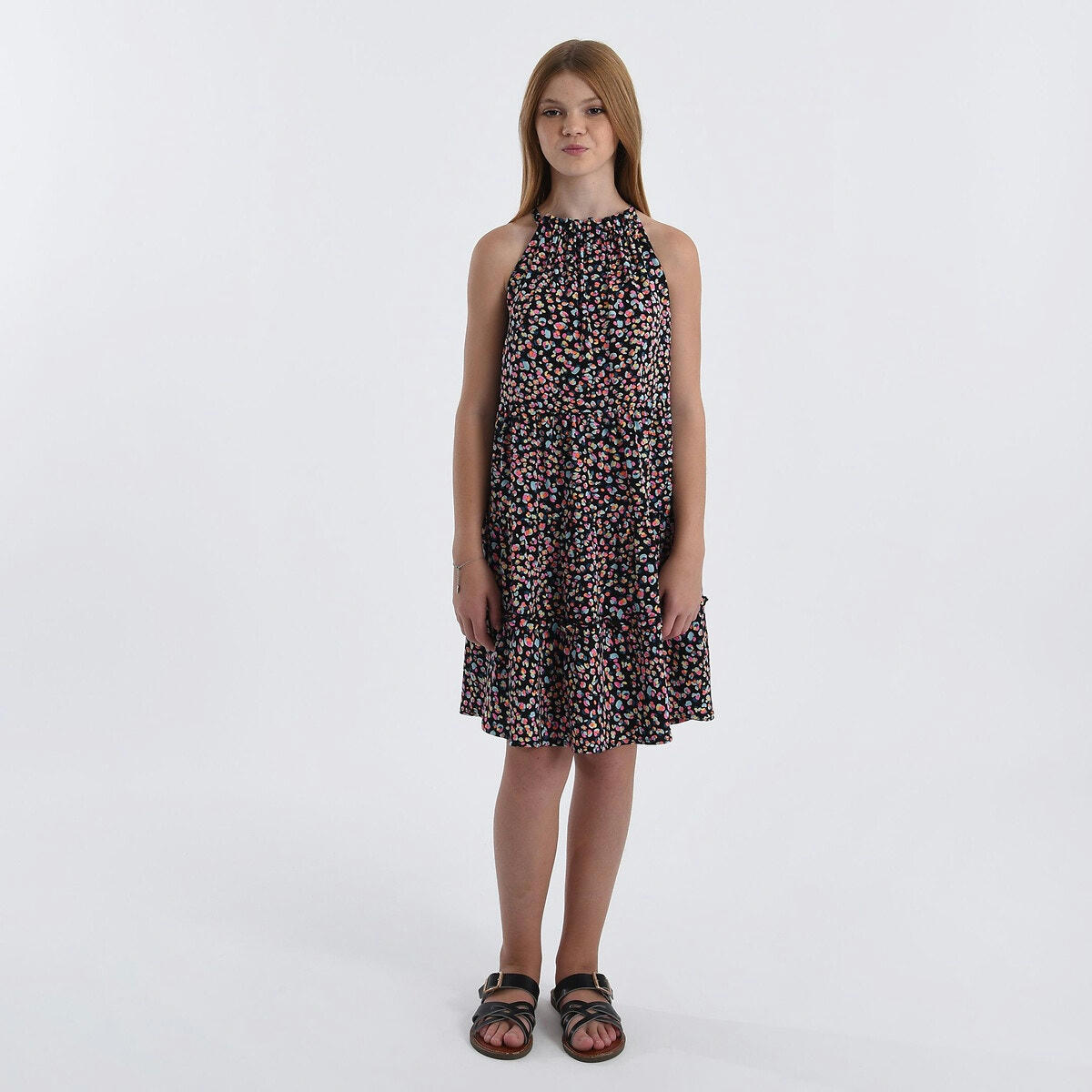Robe évasée imprimée