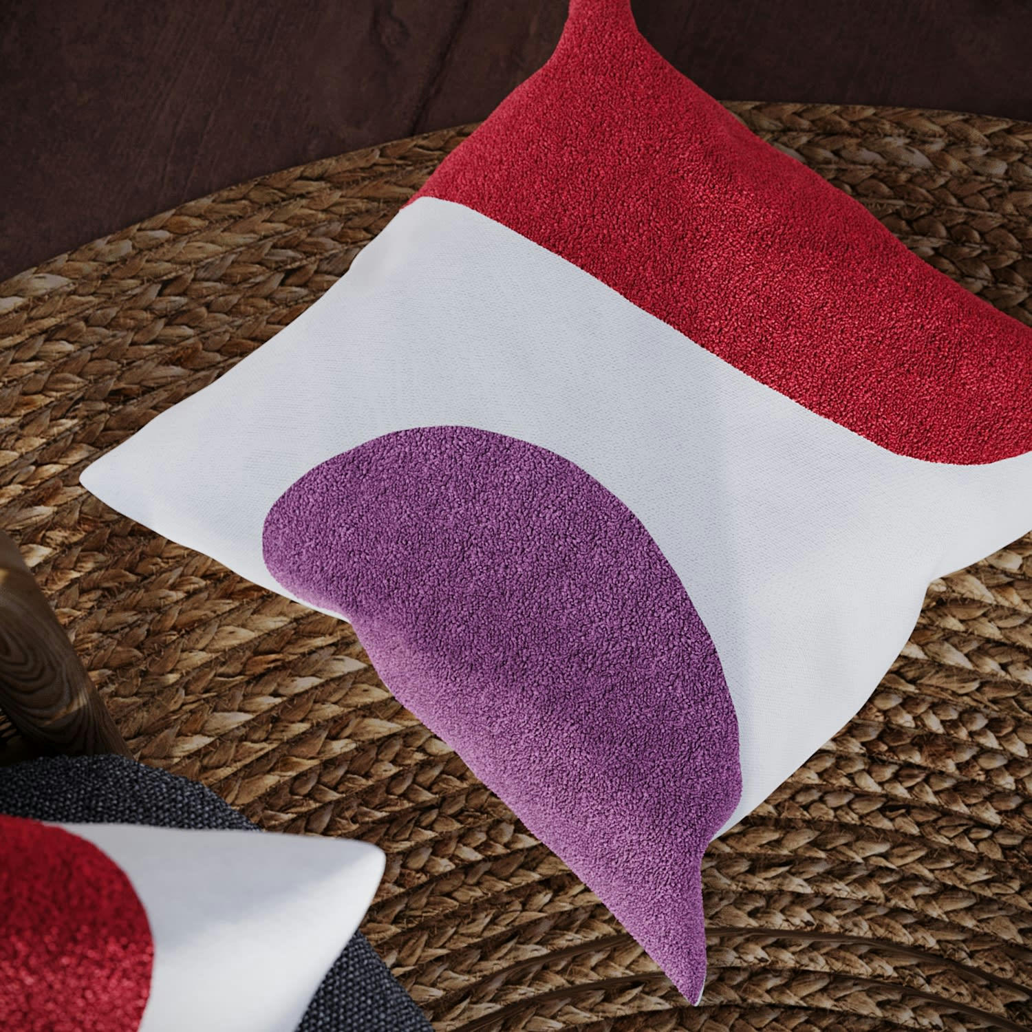 LIMA - Coussin brodé, design moderne et coloré