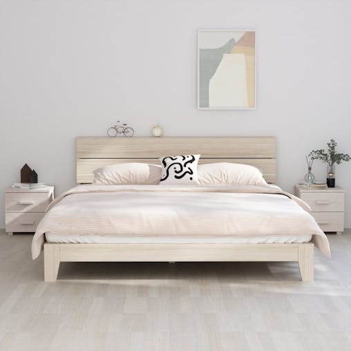 NNEVL Bedside Cabinets 2 pcs White 40x35x44.5 cm Solid Wood Pine
