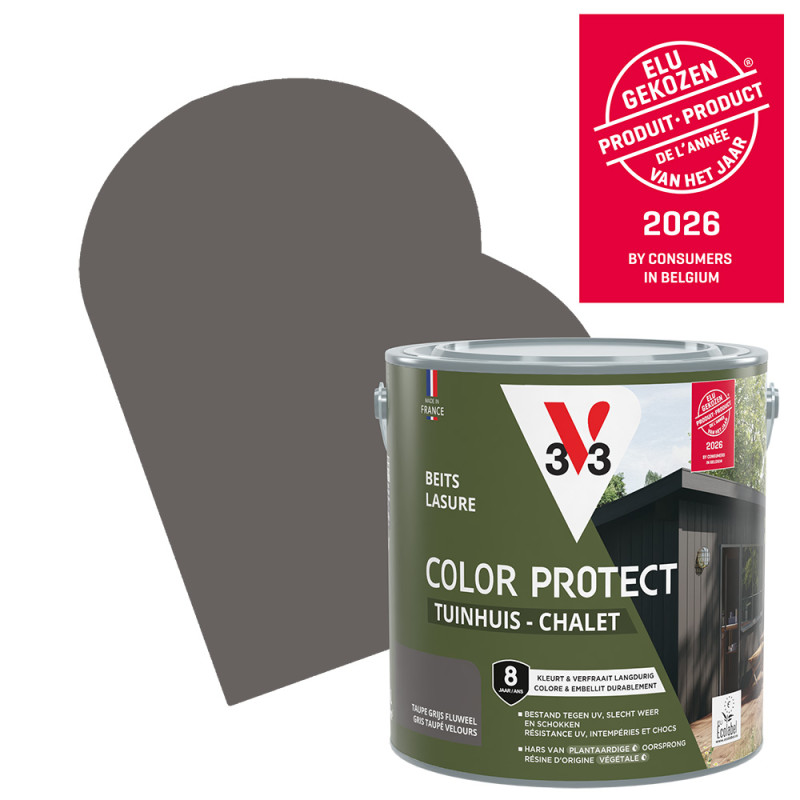 Lasure pour chalet Color Protect gris taupé 2,5 L V33