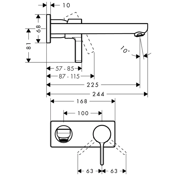 Waschtischarmatur »Metris S«, Messing