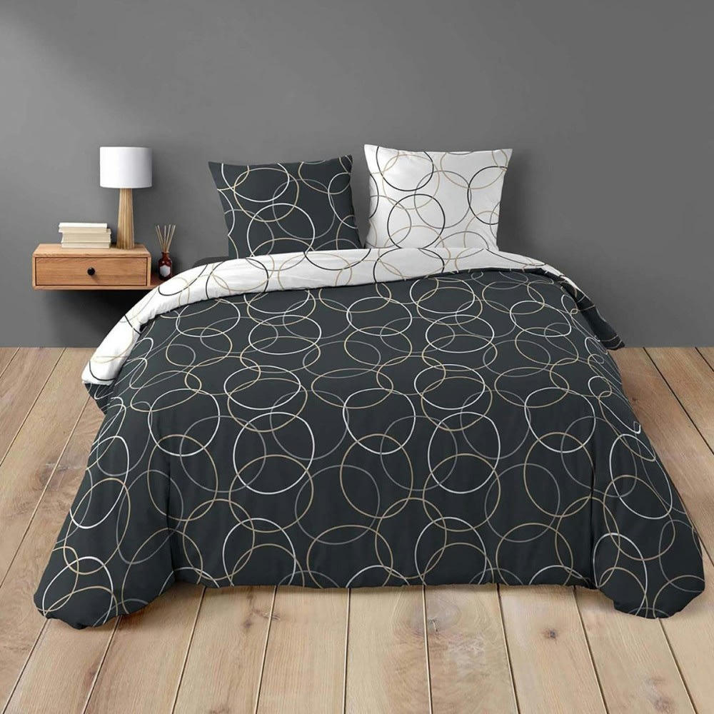 - Parure de couette 100% coton imprimée 260x240 2 taies