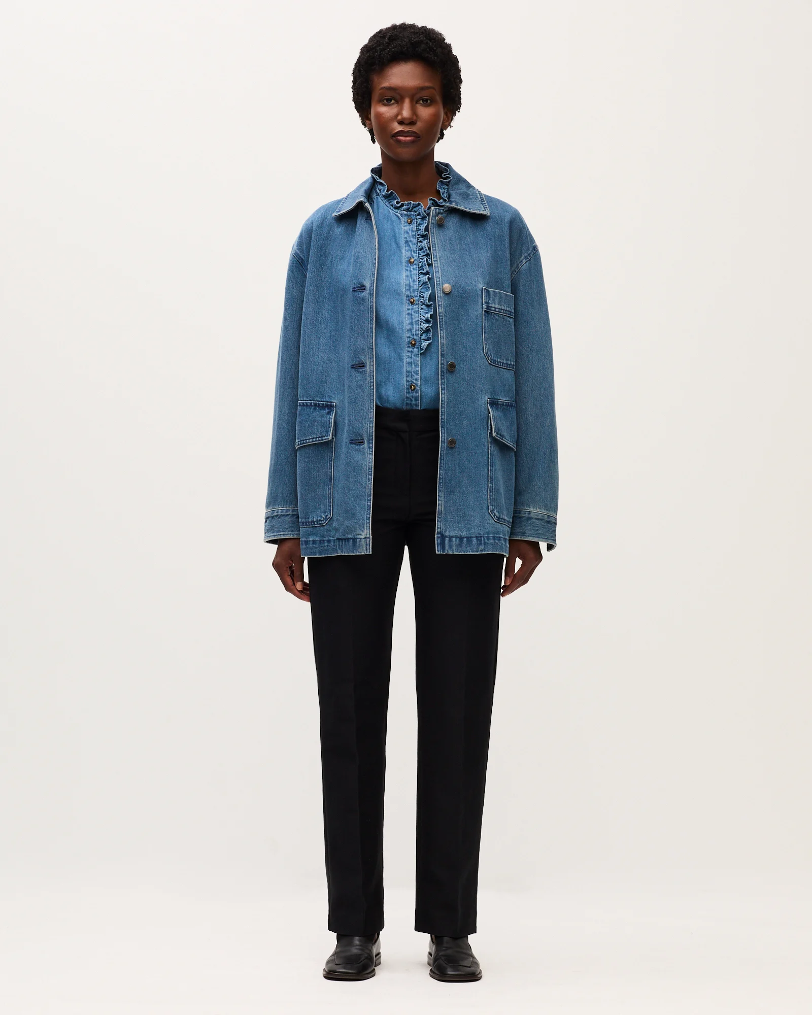 Pantalon droit ajusté