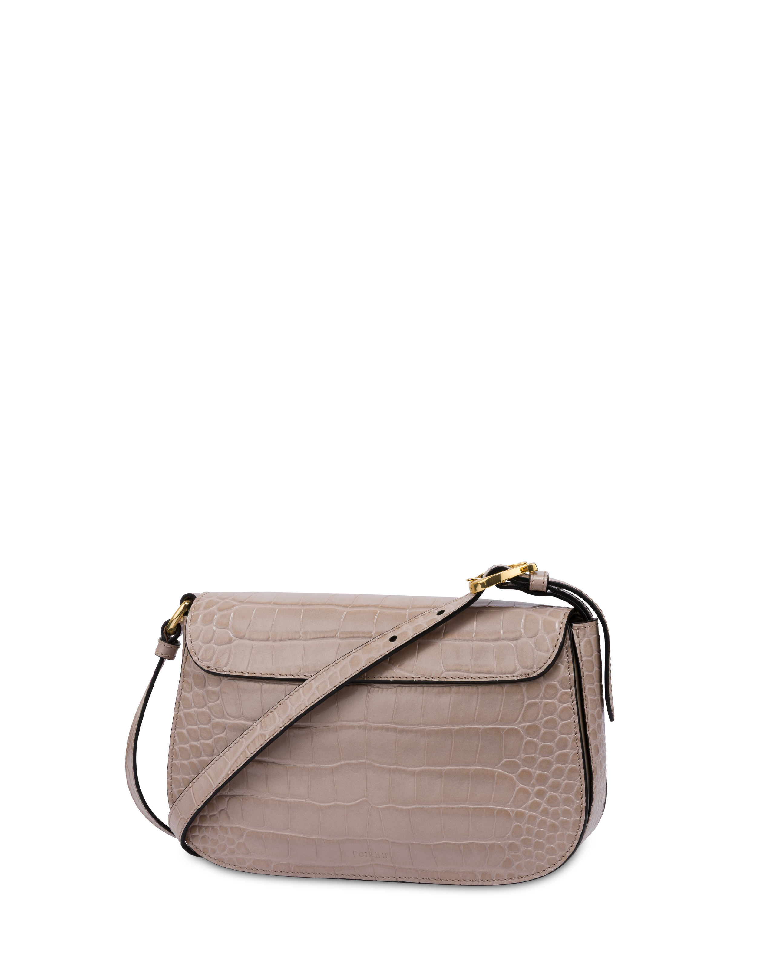 Crossbody Bag Fence In Stampa Cocco Nude/nude