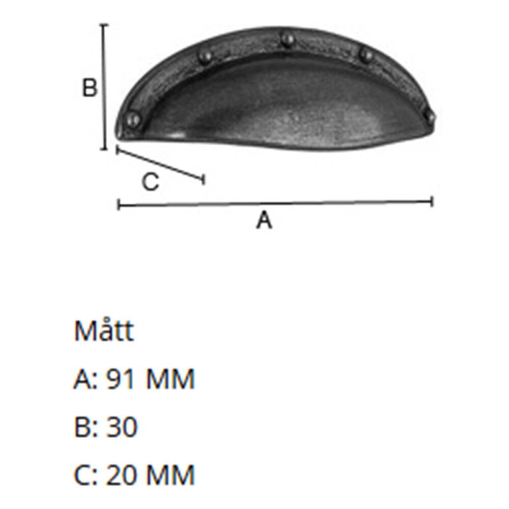 HÅNDTAK BESLAGSBODEN B573 64MM MATT NIKKEL