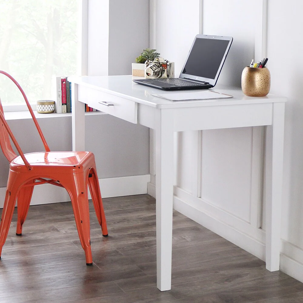 DISCO Contemporary 48-inch White Wood Writing Desk