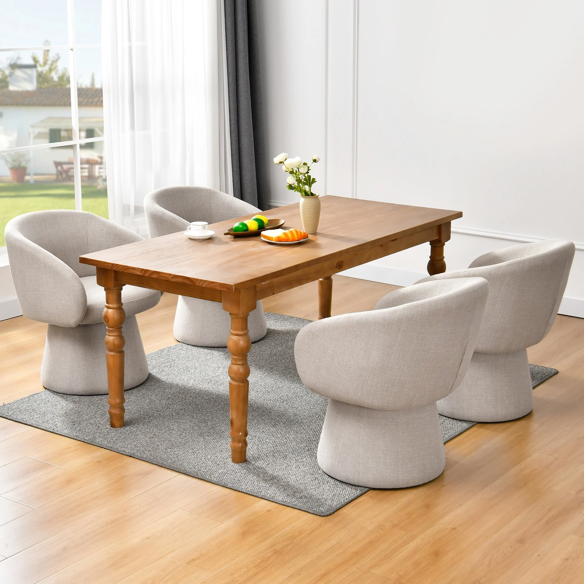 Modern 24.8 Upholstered Swiveling Dining Chair