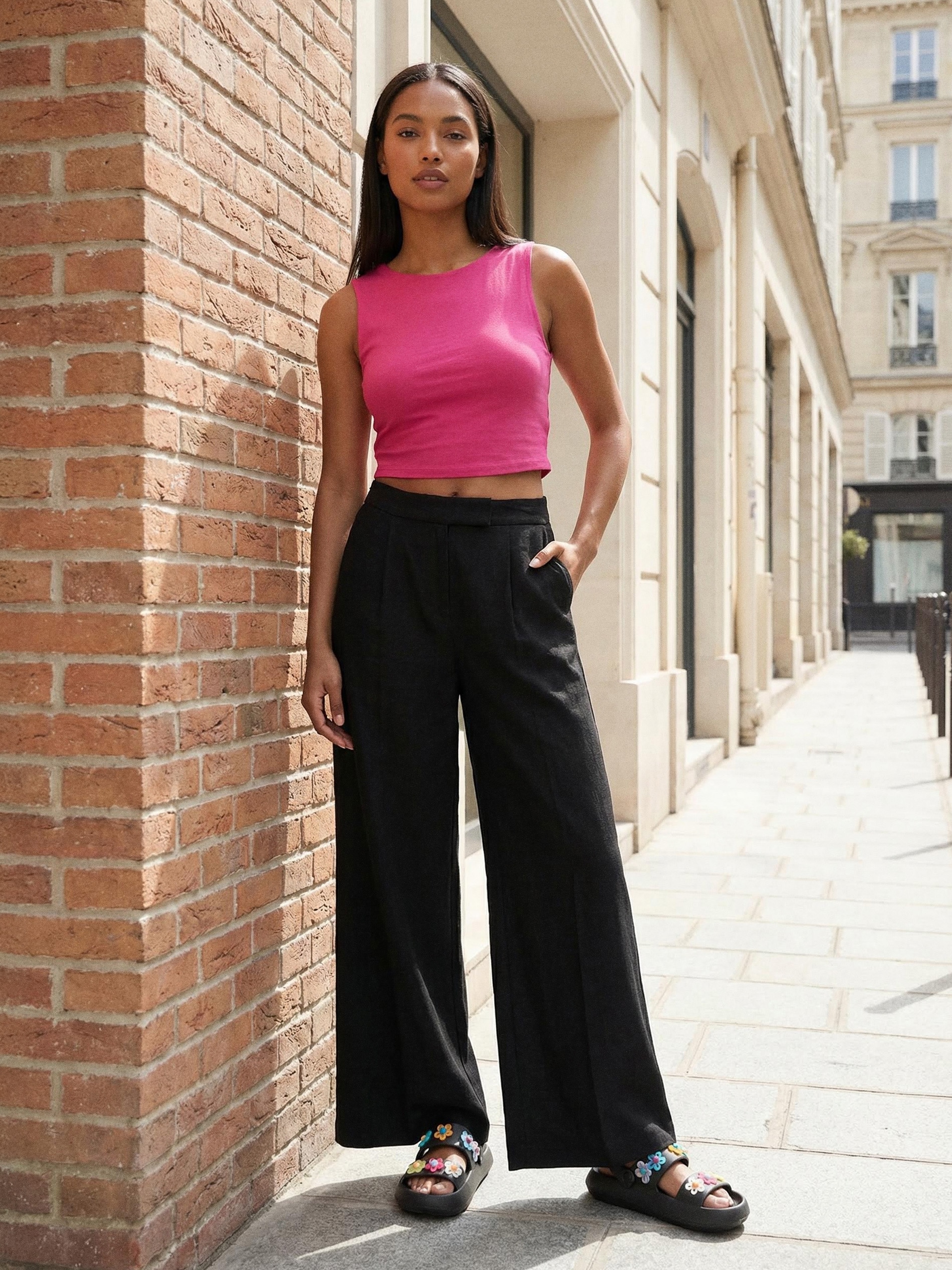 Bawełniany crop top basic