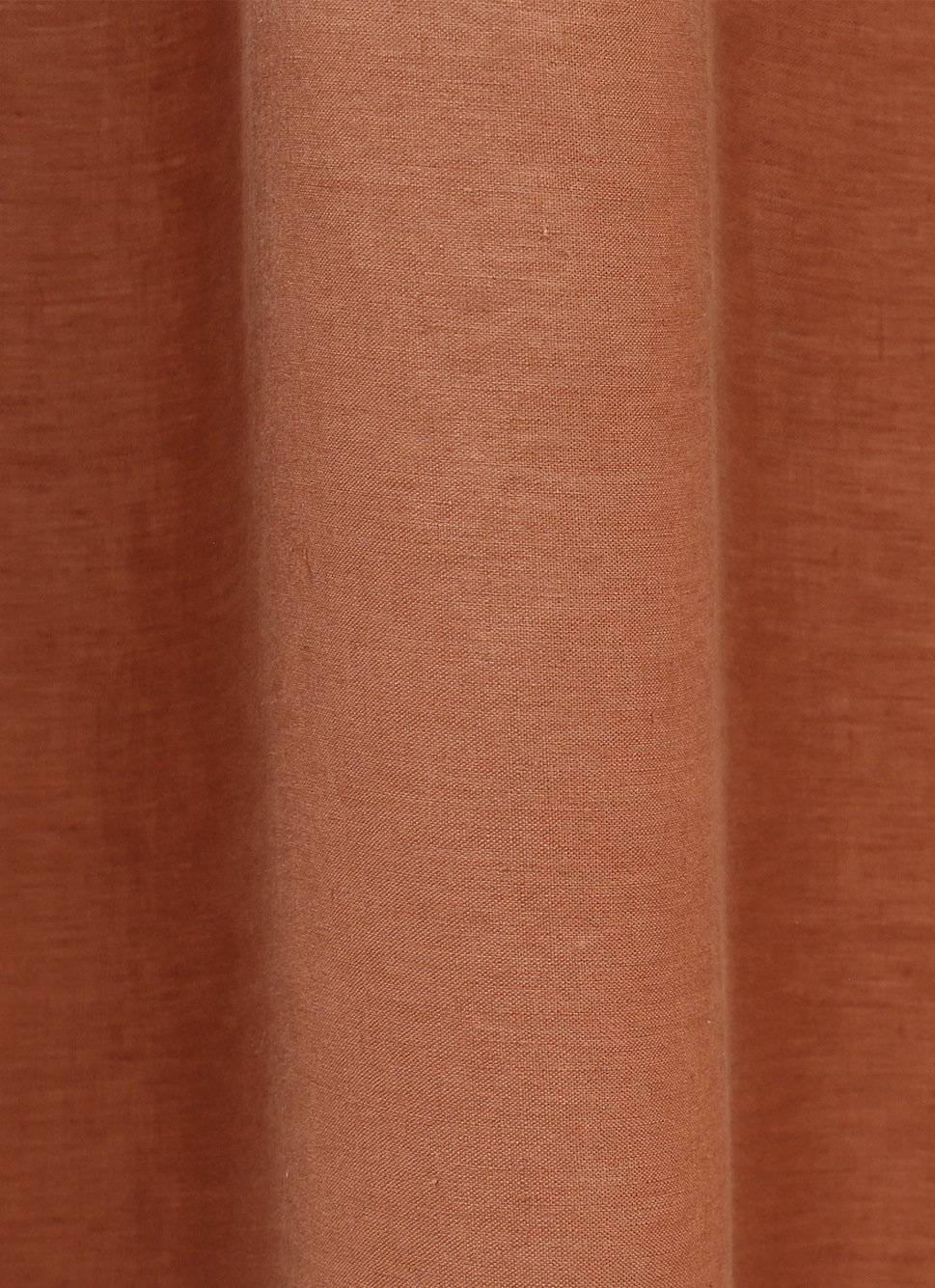RIDEAU EN LIN LAVÉ UNI TERRA COTTA