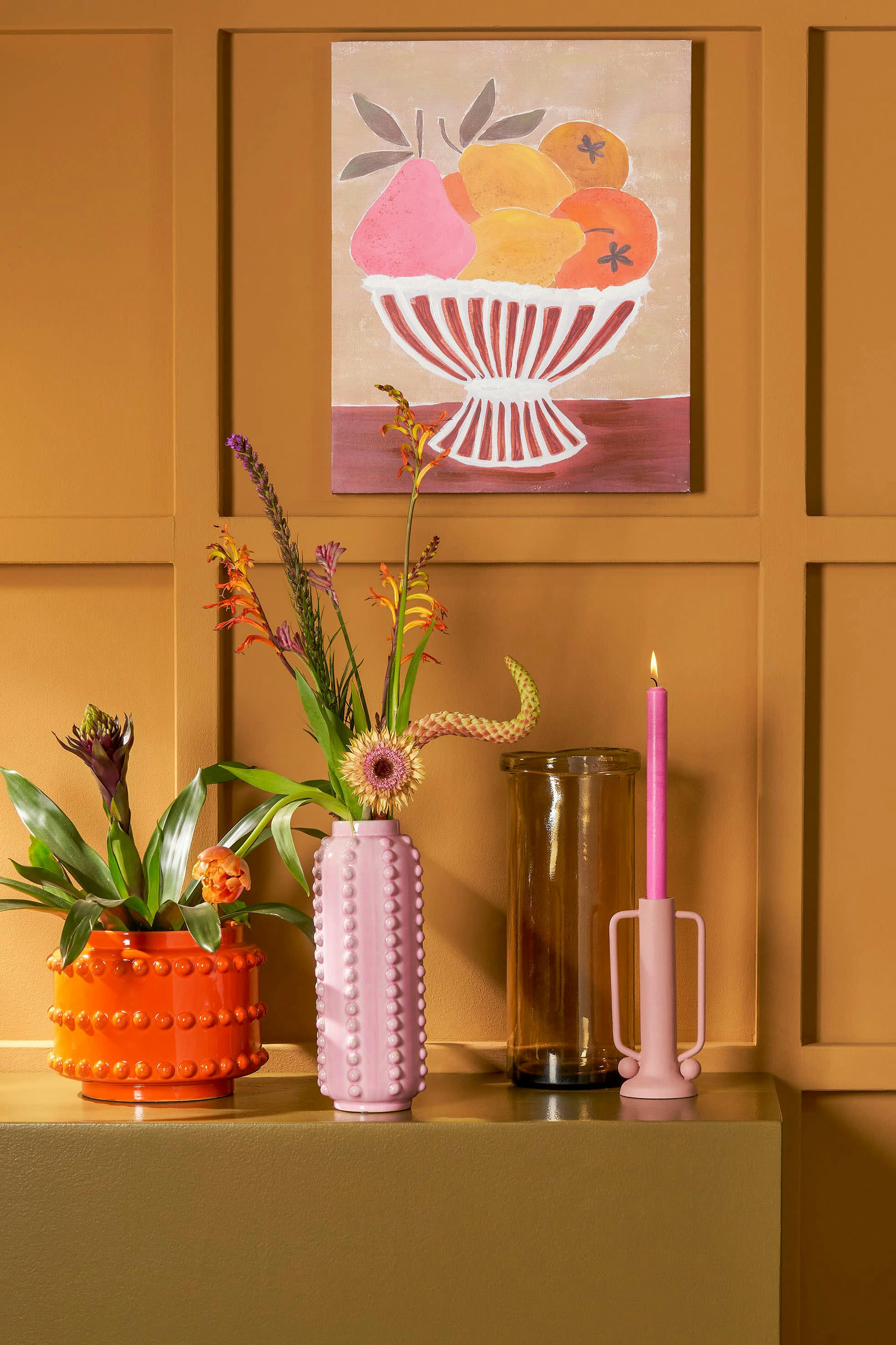 BOAZ - Vase en céramique lilas H30