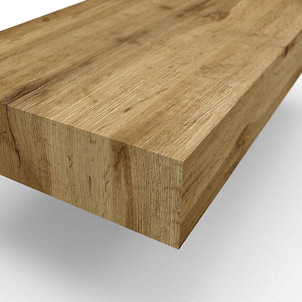 Ensemble de salle de bain double vasque 8 pièces ASTRA chêne miel