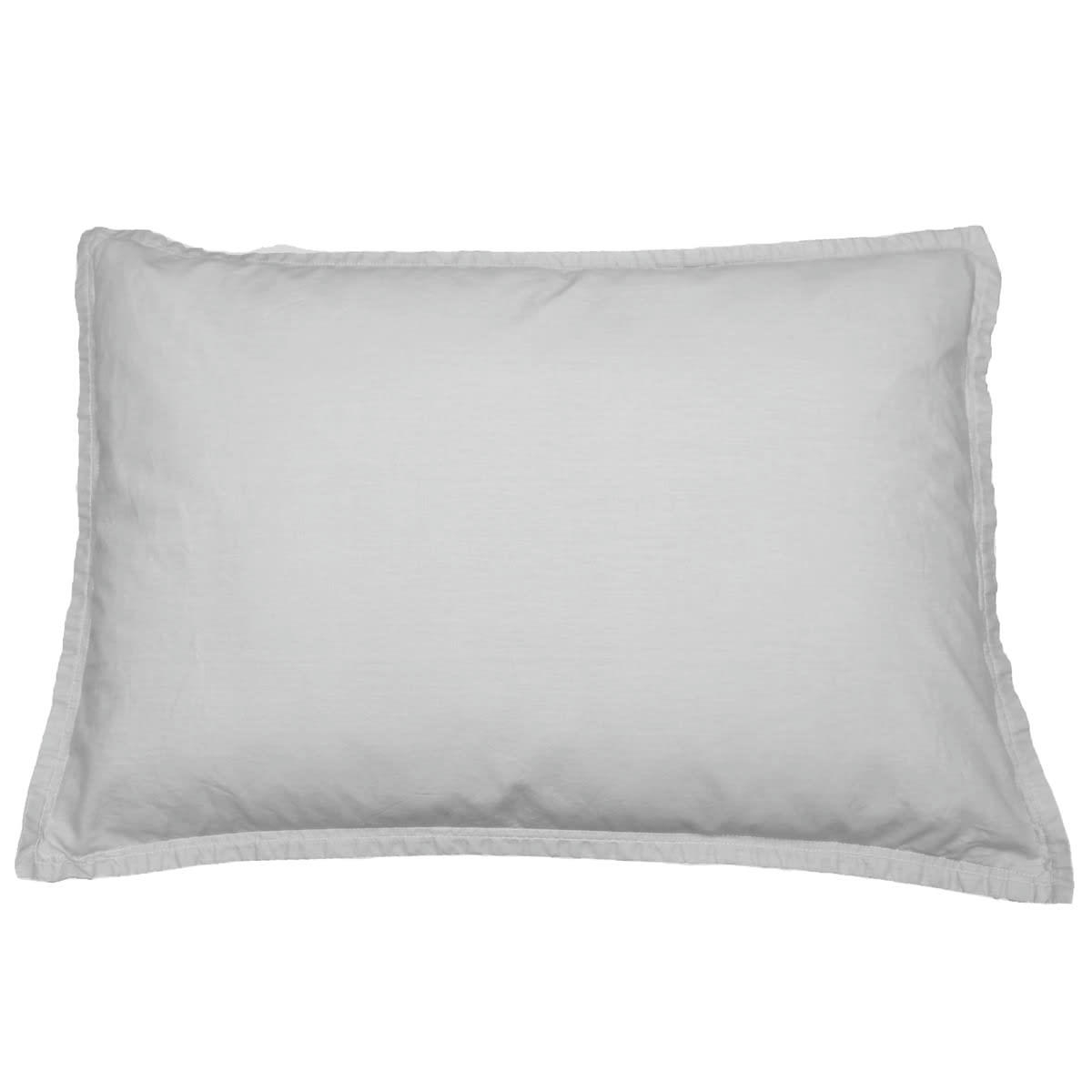 STUDIO - Lot de 2 taies d'oreiller en coton  gris perle 50x70 cm