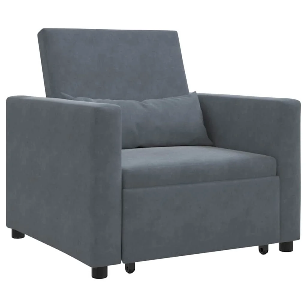 Fotel Szary Wypoczynkowy Tapicerowany Krzesło Do Salonu Pokoju