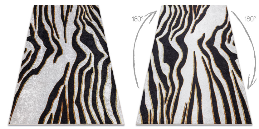 Dywan do prania MIRO 52002.807 Zebra antypoślizgowy - krem / 120x170 cm