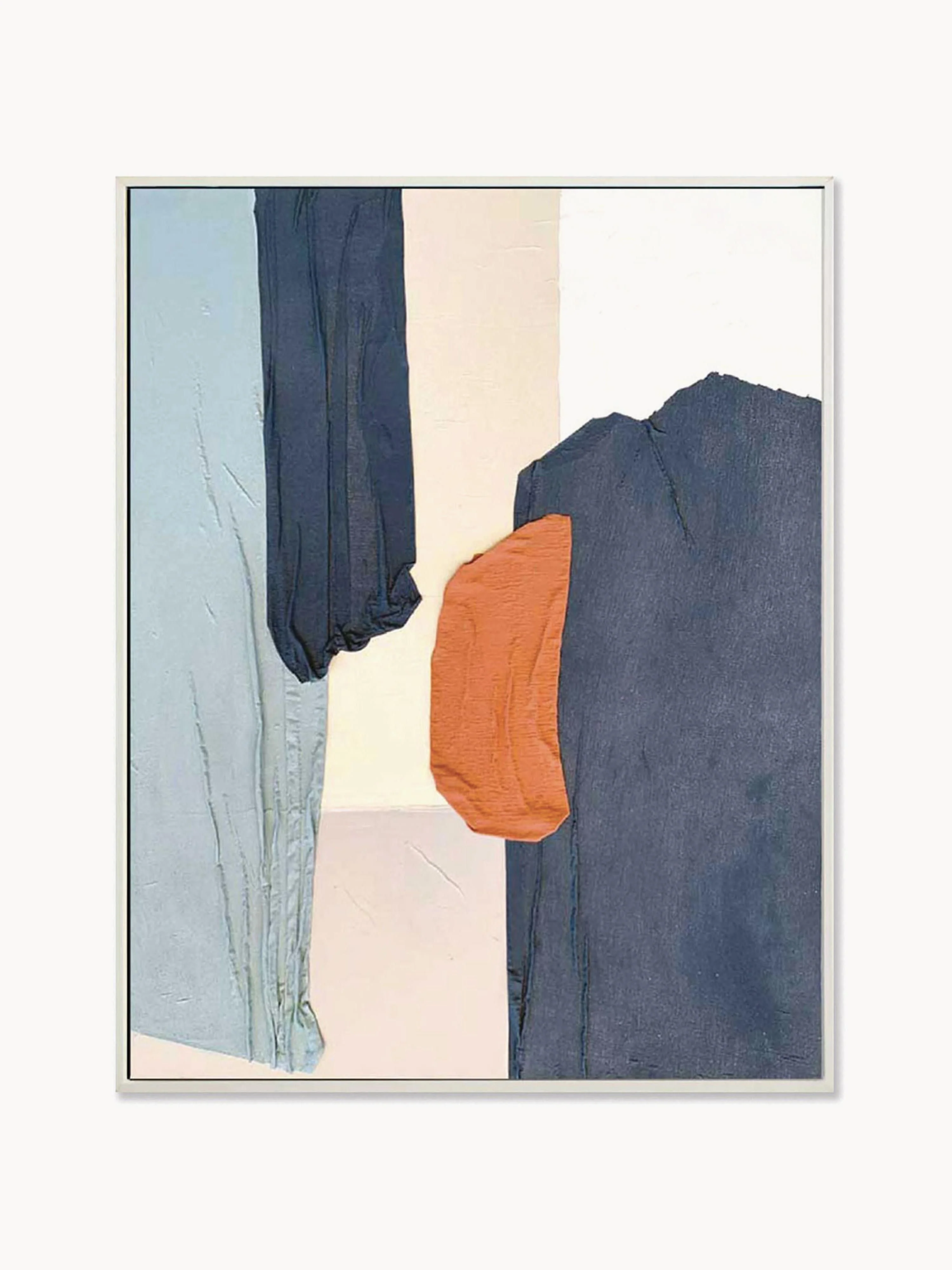 Handgemaltes Leinwandbild Fabrics mit Rahmen