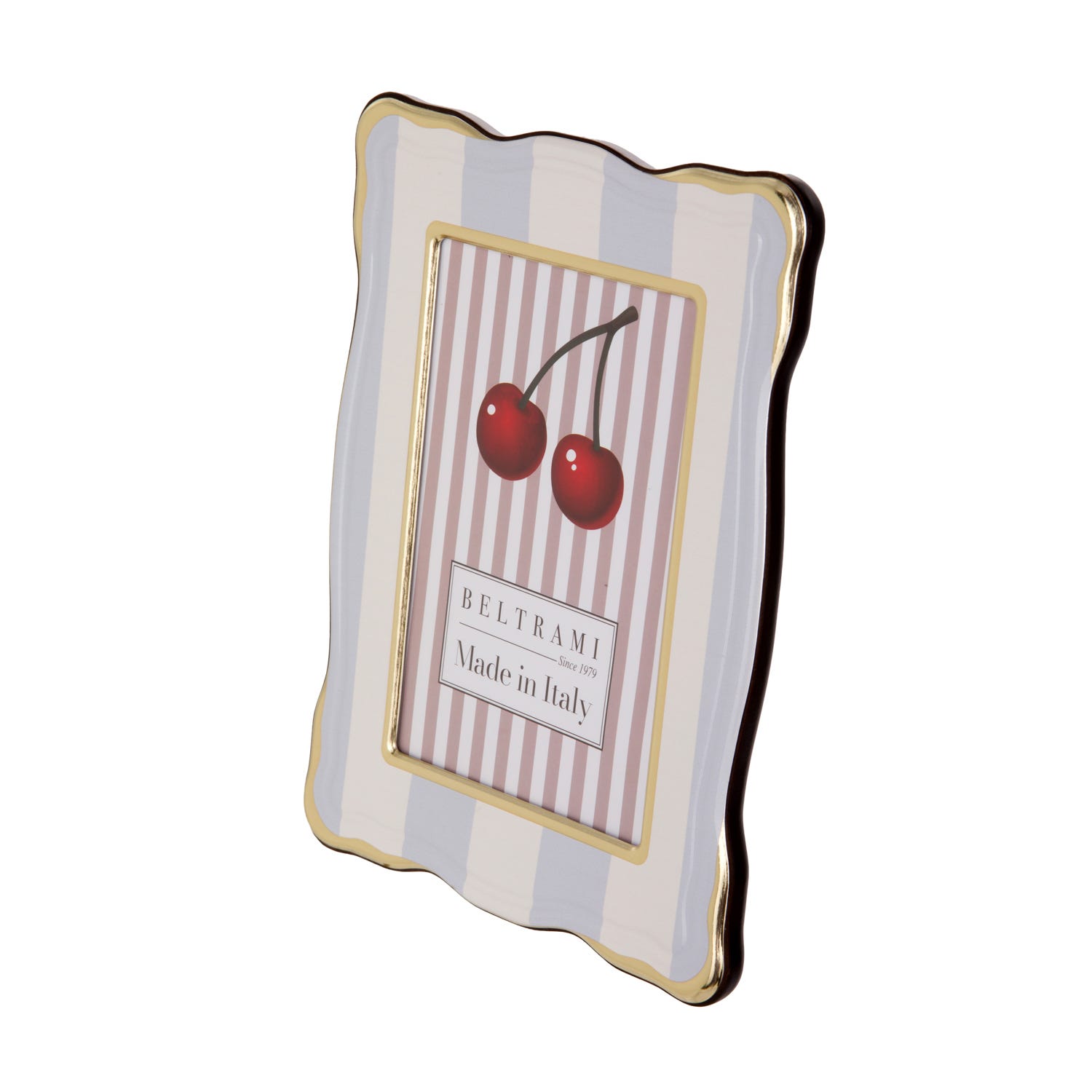 Portafoto 13x18 cm Summer legno celeste bordo dorato