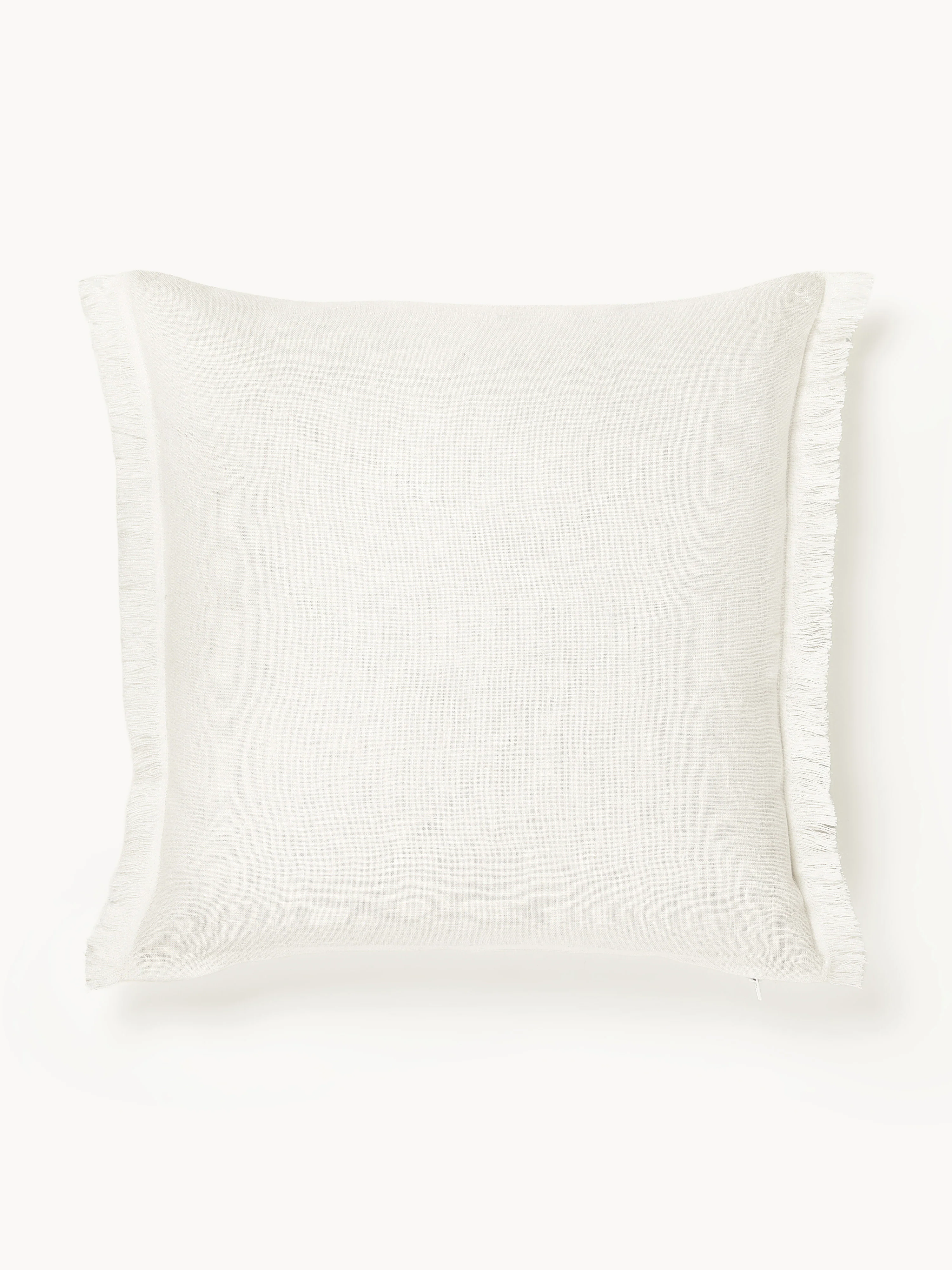 Leinen-Kissenhülle Luana mit Fransen