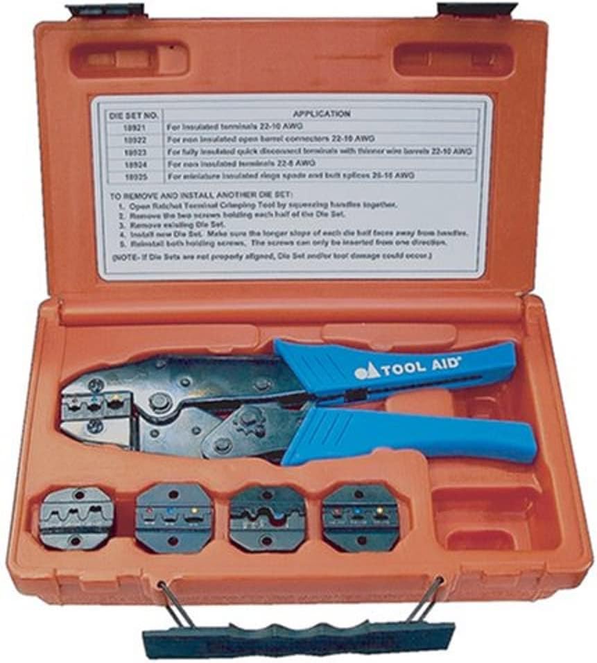 Tool Aid - Crimper Kit Ratcheting Removable Jaws (18920)