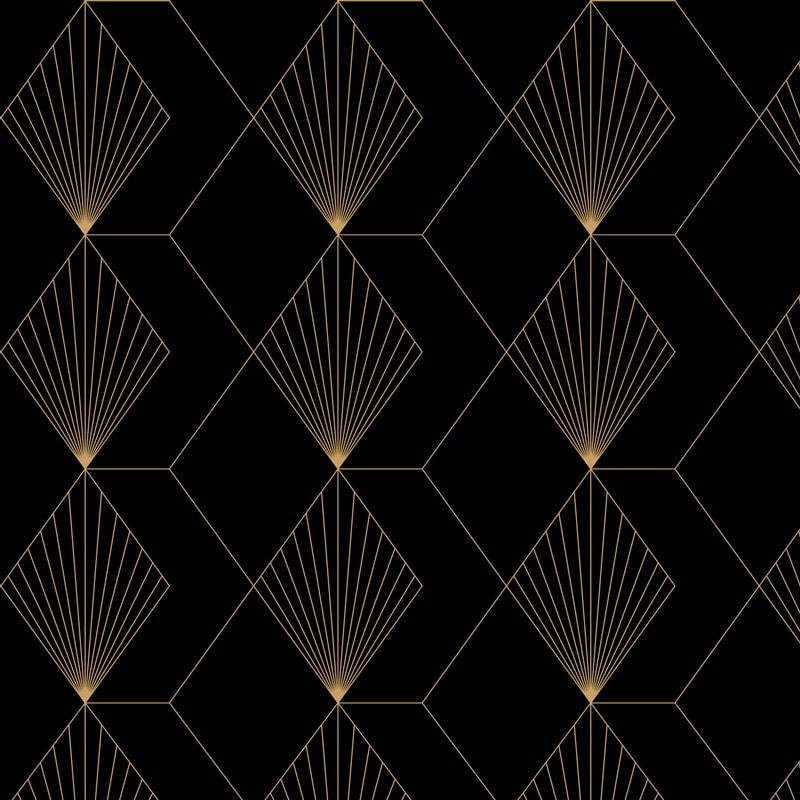 GATSBY - Crédence cuisine Bandeau ALU lot de 2 L100xH20cm Noir Géométrique