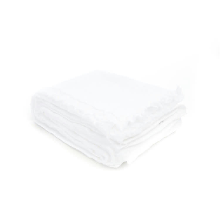 SUK - Dessus De Lit en Coton Blanc 180x260 cm