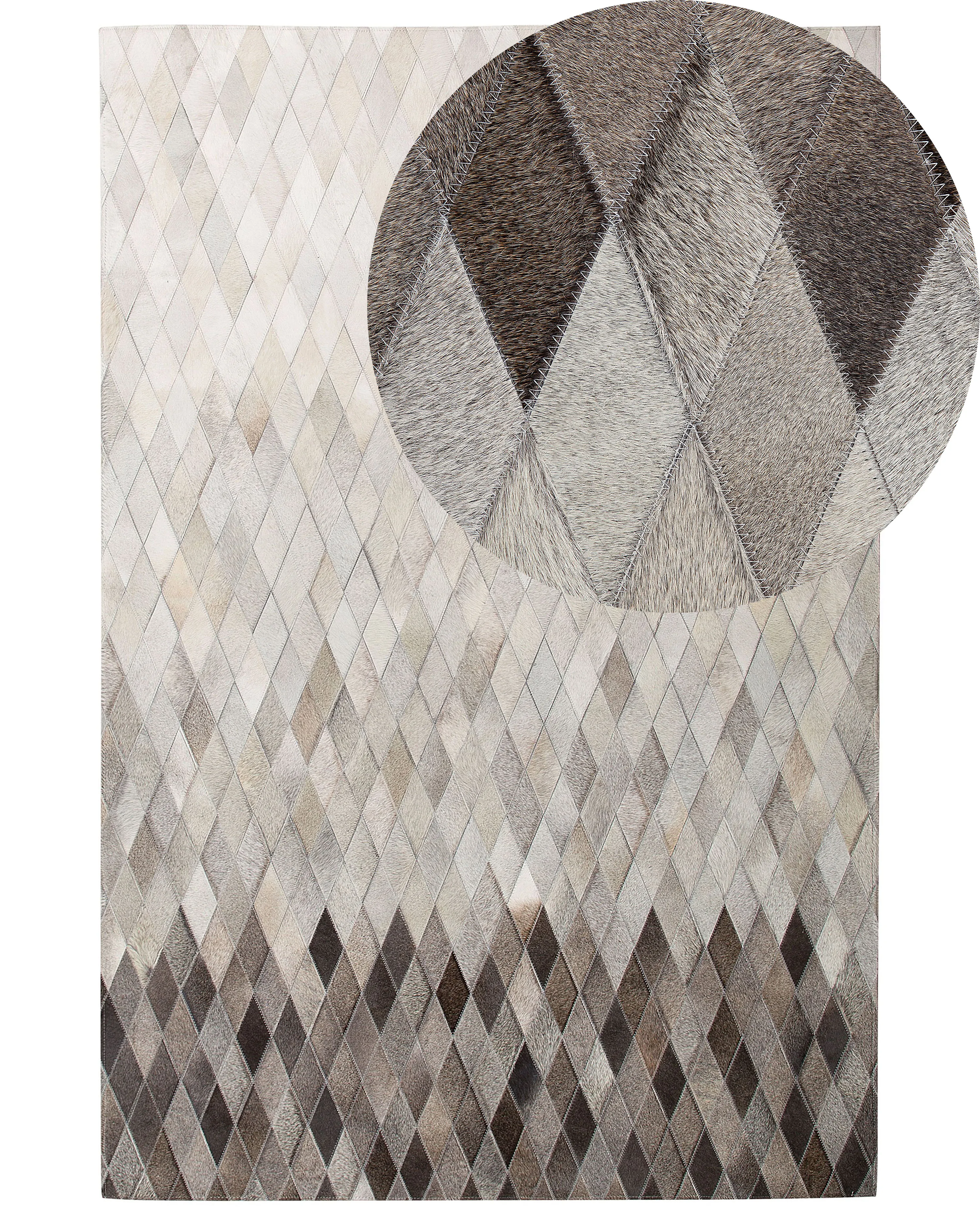 Rug MALDAN Beige 140 x 200 cm Leather