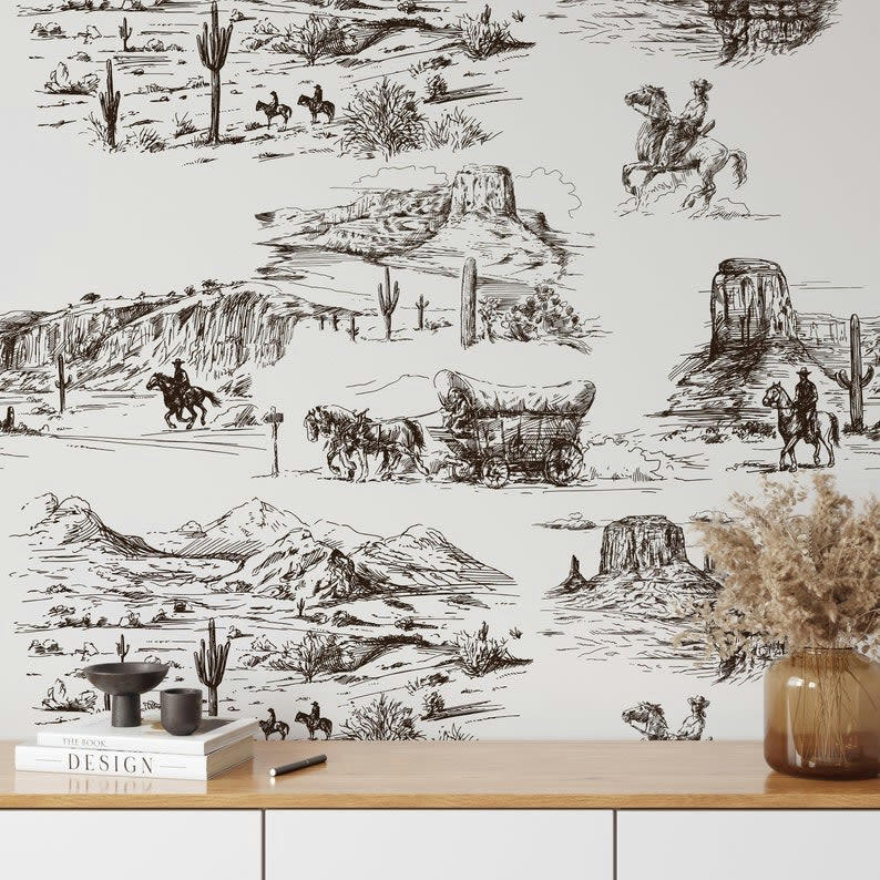 VINTAGE - Papier Peint Western 250x200 cm