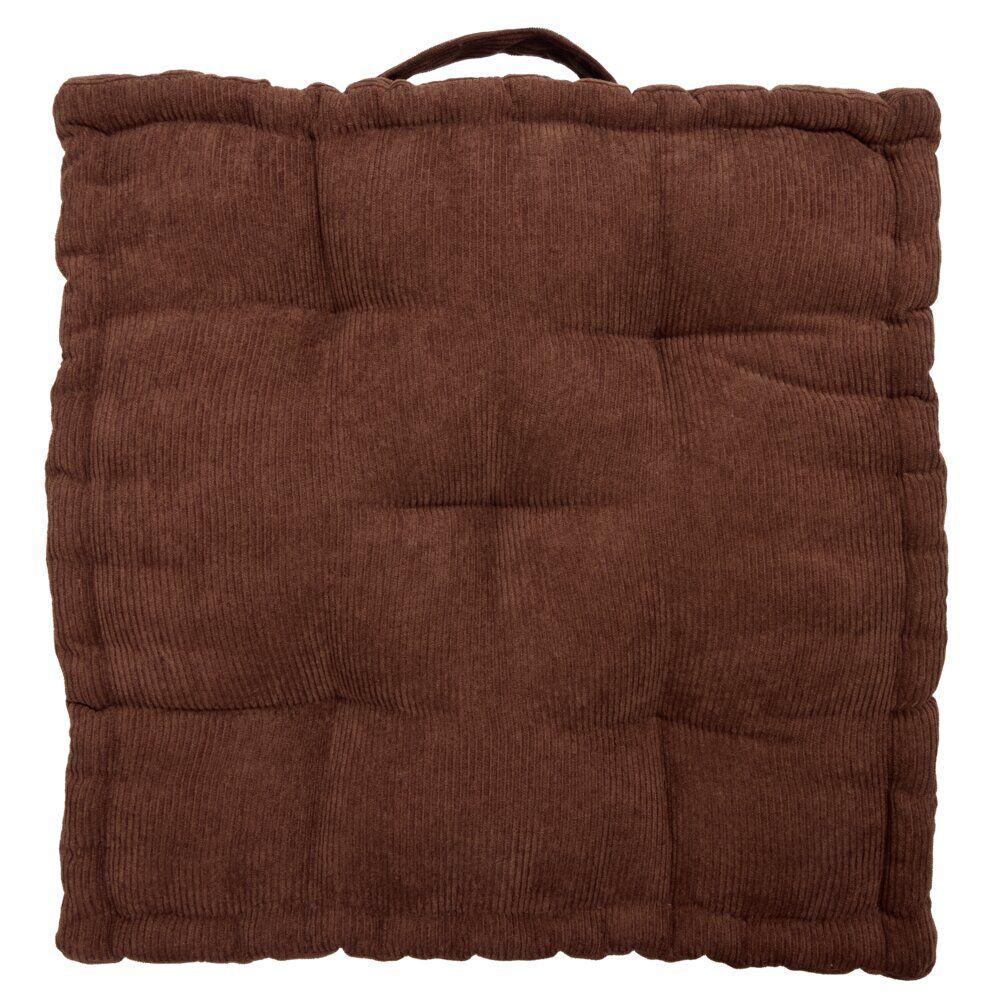 Coussin de sol carré côtelé 5 points 45x45cm (3 modèles)
