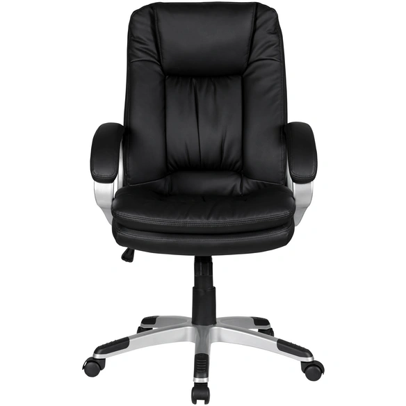 Bürostuhl, Höhe: 104 cm, schwarz/silberfarben