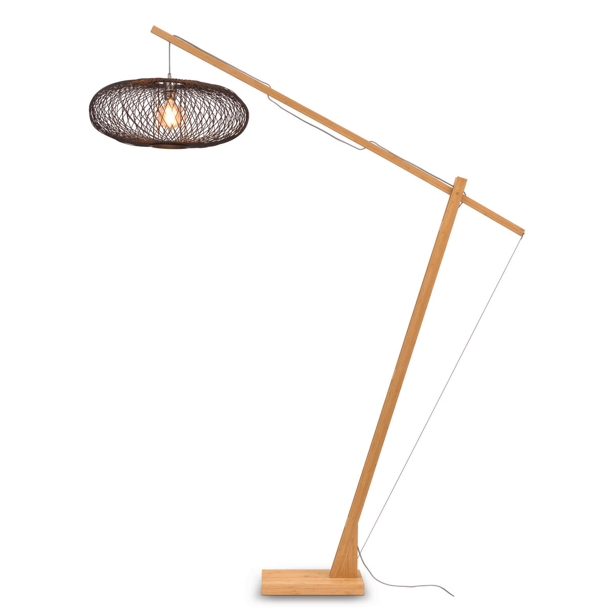 GOOD&MOJO vloerlamp Cango - bruin - Ø60cm