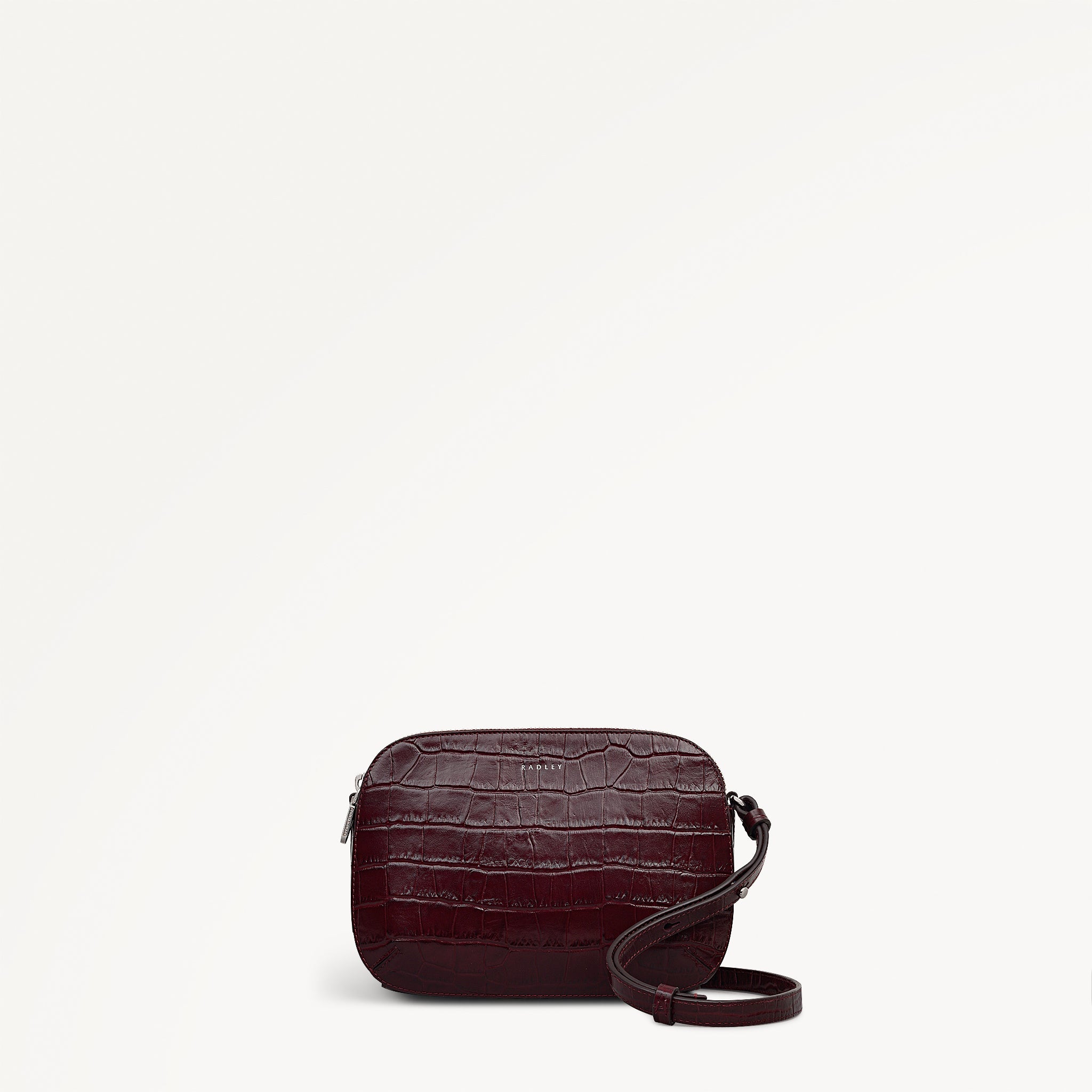 Dukes Place - Faux Croc Medium Ziptop Cross Body Bag - RHE11801