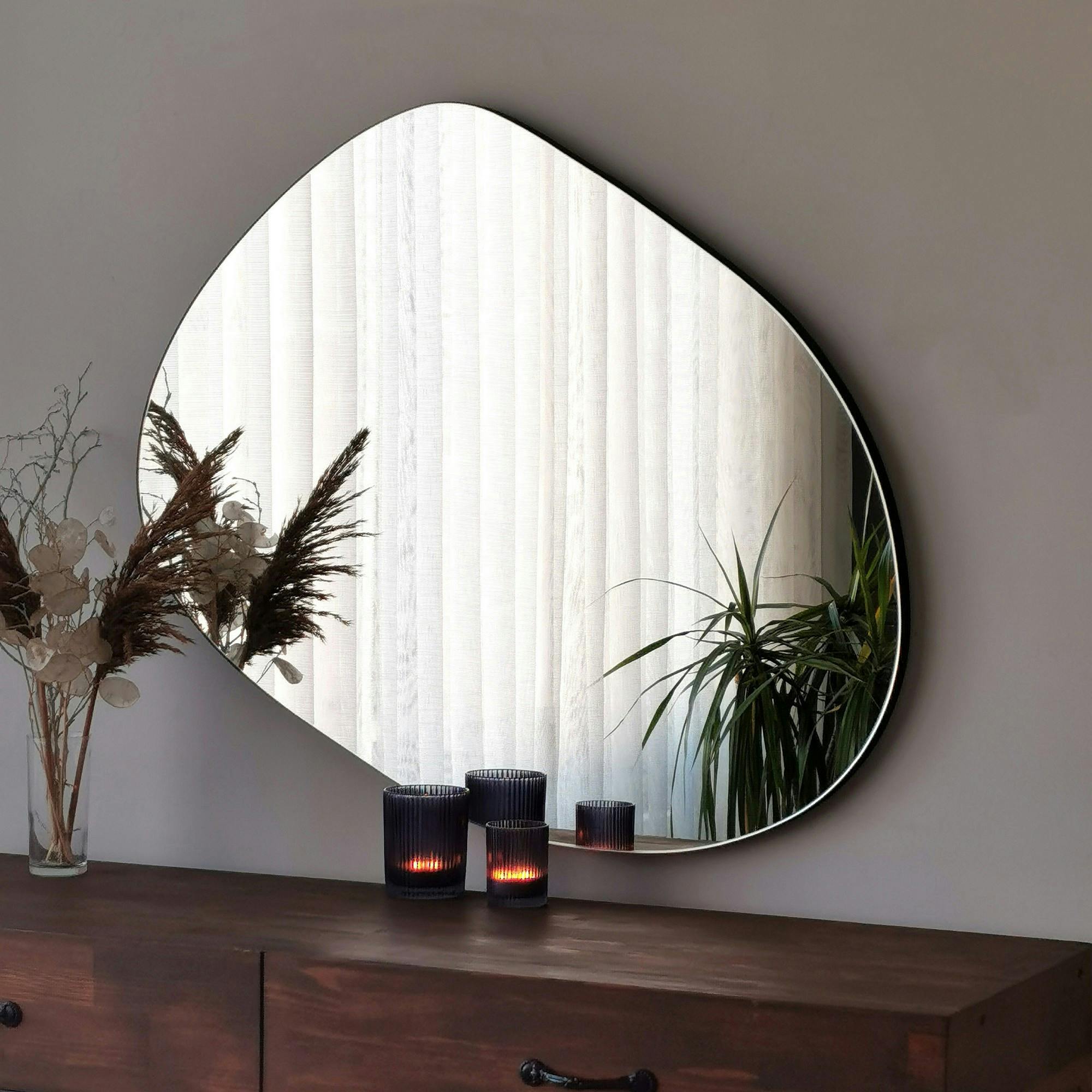 Miroir d'entrée organique 75 cm - style scandinave CODY