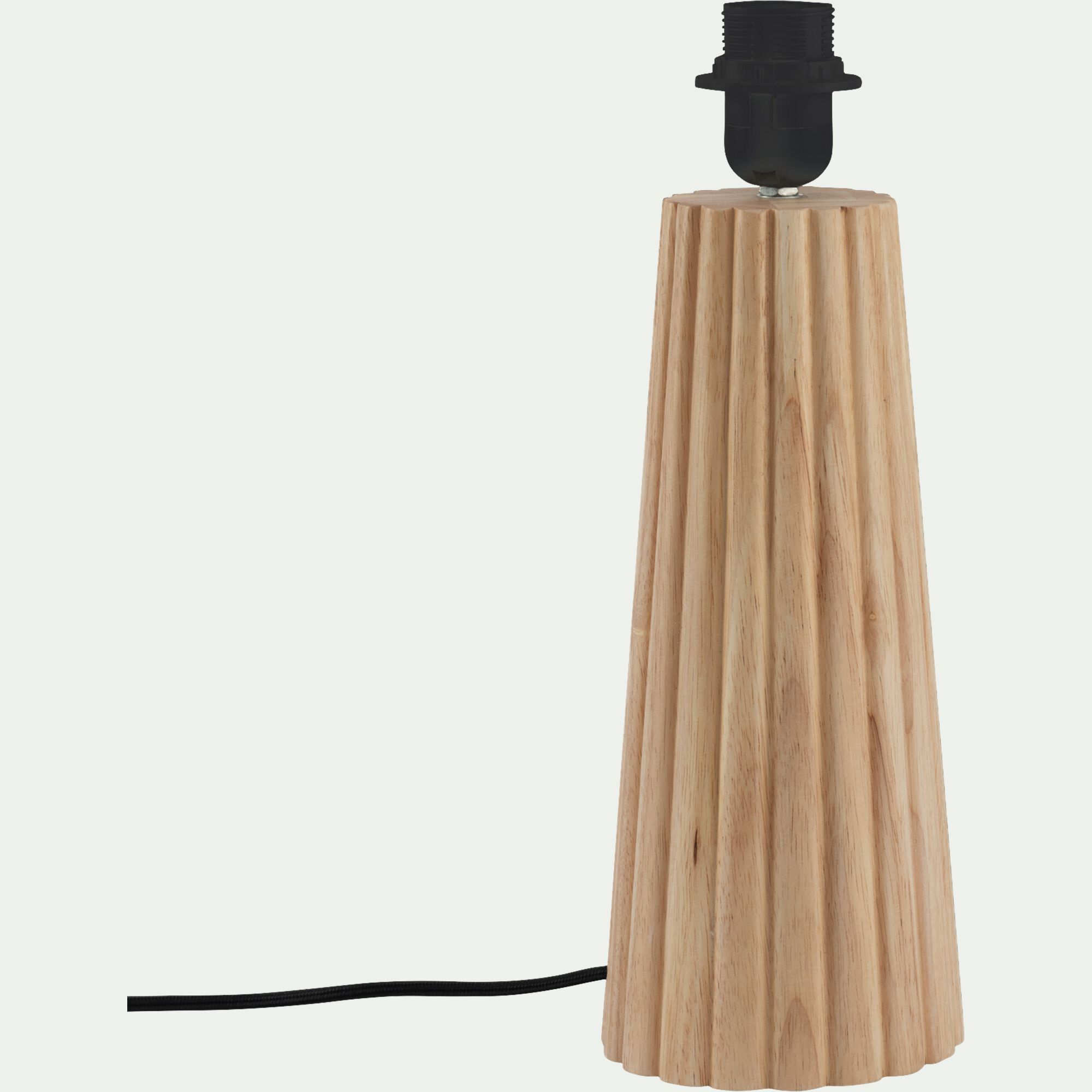LAGIA - Pied de lampe électrifié en hévéa H38cm - bois clair