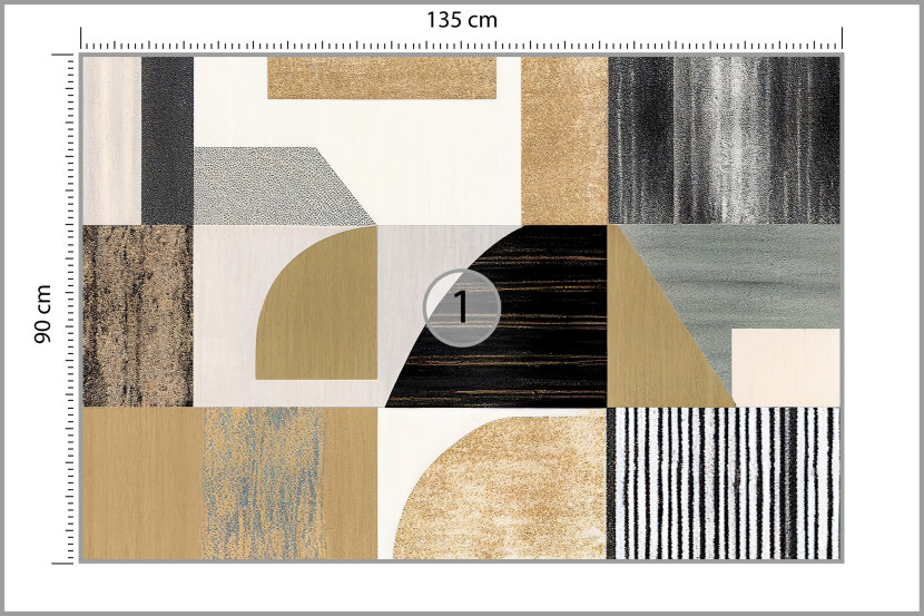 Fototapeta Ścienna ABSTRAKCJA Wzory Geometryczne 135x90cm