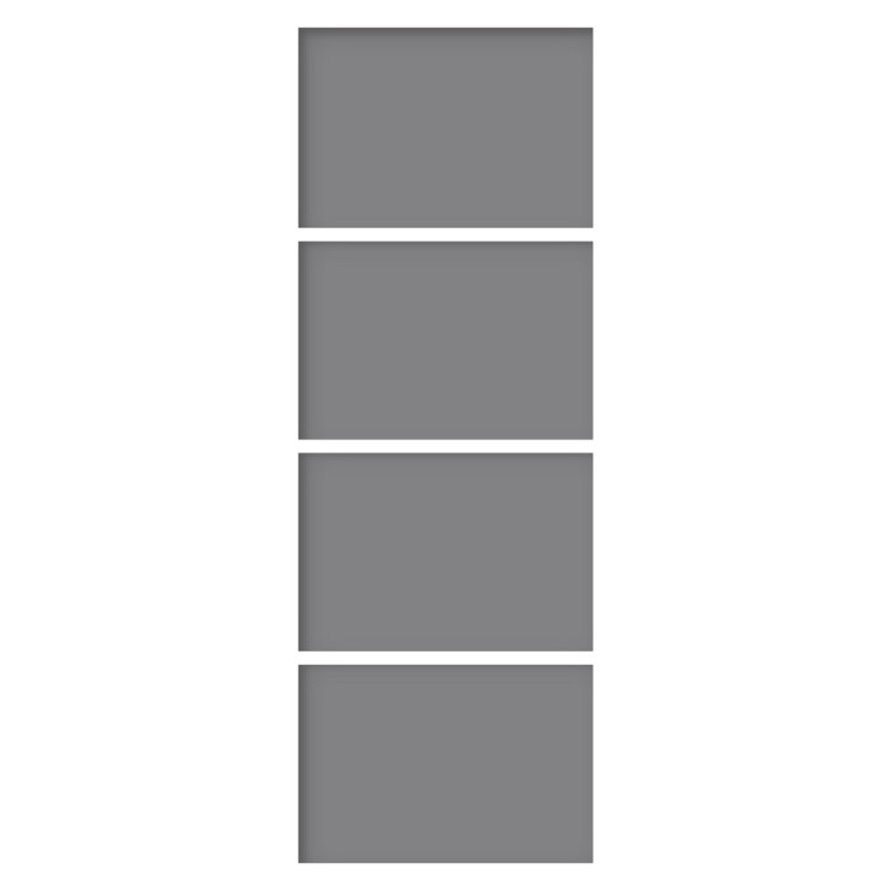 Porte Steel Look Platina blanche 73 x 201,5 cm THYS