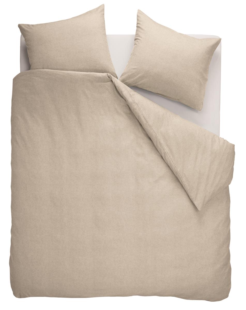 Beddinghouse Frost dekbedovertrek - Effen - Tweepersoons - 200x200/220 - Licht Zand