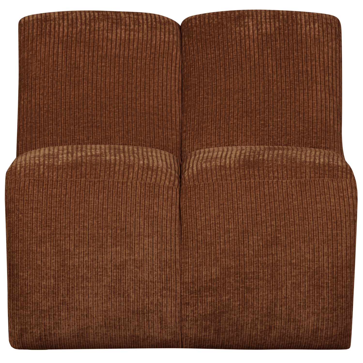 WOOOD 1-zits bank Mojo - Ribstof - Roest Bruin - 74x80x97